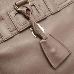 Pre Owned Mulberry Dark Beige Leather Mini Cara Delevingne Backpack