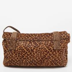 Pre Owned Mulberry Brown Leopard Print Calf Hair Alexa Crossbody Bag