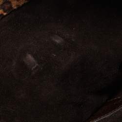 Pre Owned Mulberry Brown Leopard Print Calf Hair Alexa Crossbody Bag