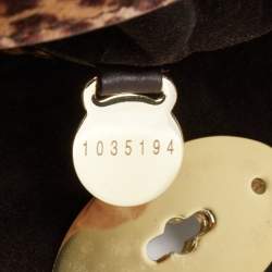 Pre Owned Mulberry Brown Leopard Print Calf Hair Alexa Crossbody Bag