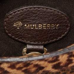 Pre Owned Mulberry Brown Leopard Print Calf Hair Alexa Crossbody Bag
