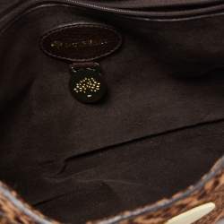 Pre Owned Mulberry Brown Leopard Print Calf Hair Alexa Crossbody Bag