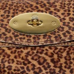 Pre Owned Mulberry Brown Leopard Print Calf Hair Alexa Crossbody Bag