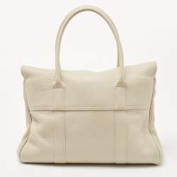 Pre Owned Mulberry Off White Leather Bayswater Satchel