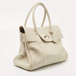 Pre Owned Mulberry Off White Leather Bayswater Satchel