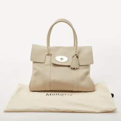 Pre Owned Mulberry Off White Leather Bayswater Satchel