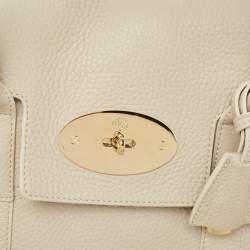 Pre Owned Mulberry Off White Leather Bayswater Satchel
