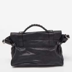 Mulberry Black Leather Alexa Satchel