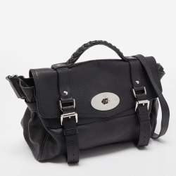 Mulberry Black Leather Alexa Satchel