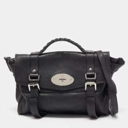 Mulberry Black Leather Alexa Satchel