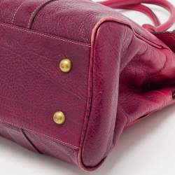 Pre Owned Mulberry Pink/Purple Ombre Leather Bayswater Satchel
