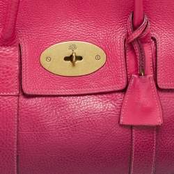 Pre Owned Mulberry Pink/Purple Ombre Leather Bayswater Satchel