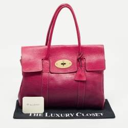 Pre Owned Mulberry Pink/Purple Ombre Leather Bayswater Satchel