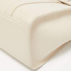 Pre Owned Mulberry Cream Leather Mini Bayswater Tote