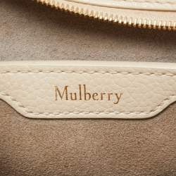 Pre Owned Mulberry Cream Leather Mini Bayswater Tote