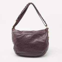 Mulberry Burgundy Grained Leather Daria Shoulder Bag