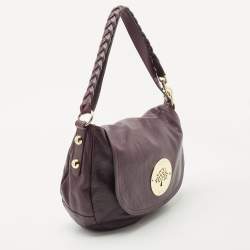 Mulberry Burgundy Grained Leather Daria Shoulder Bag