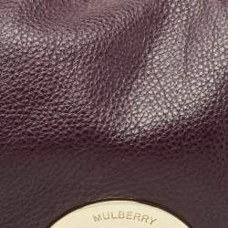 Mulberry Burgundy Grained Leather Daria Shoulder Bag