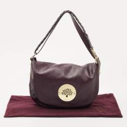 Mulberry Burgundy Grained Leather Daria Shoulder Bag