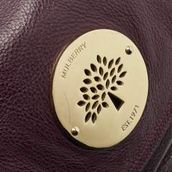 Mulberry Burgundy Grained Leather Daria Shoulder Bag