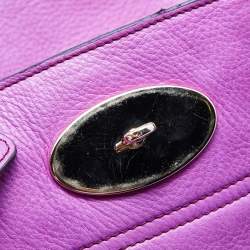Mulberry Purple Leather Bayswater Satchel