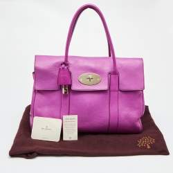Mulberry Purple Leather Bayswater Satchel