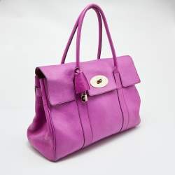 Mulberry Purple Leather Bayswater Satchel
