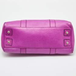 Mulberry Purple Leather Bayswater Satchel