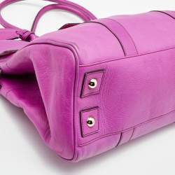 Mulberry Purple Leather Bayswater Satchel