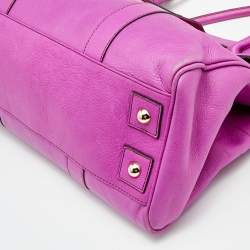 Mulberry Purple Leather Bayswater Satchel