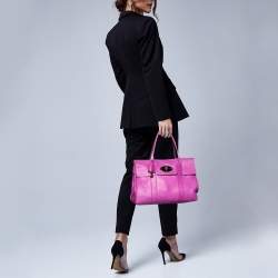 Mulberry Purple Leather Bayswater Satchel