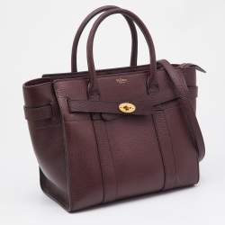 Mulberry Oxbood Grained Leather Small Zipped Bayswater Tote