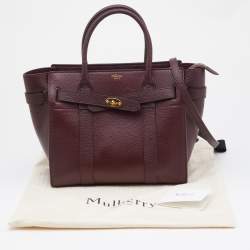 Mulberry Oxbood Grained Leather Small Zipped Bayswater Tote