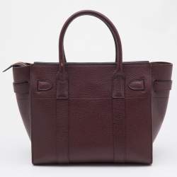 Mulberry Oxbood Grained Leather Small Zipped Bayswater Tote
