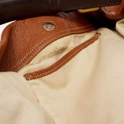 Pre Owned Mulberry Brown/Dark Brown Grained Leather Mitzy Hobo