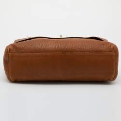 Pre Owned Mulberry Brown Leather Edna Chain Shoulder Bag