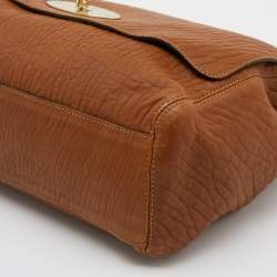 Pre Owned Mulberry Brown Leather Edna Chain Shoulder Bag