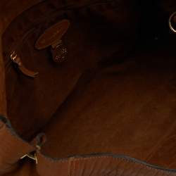 Pre Owned Mulberry Brown Leather Edna Chain Shoulder Bag