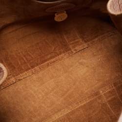 Pre Owned Mulberry Brown Croc Embossed Leather Bayswater Satchel