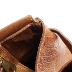 Pre Owned Mulberry Brown Croc Embossed Leather Bayswater Satchel