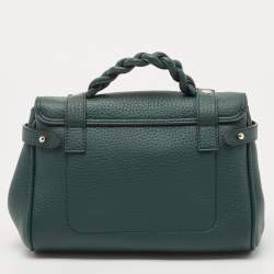 Pre Owned Mulberry Green Leather Mini Alexa Top Handle Bag