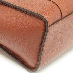 Pre Owned Mulberry Tan Grained Leather Small Zipped Bayswater Tote