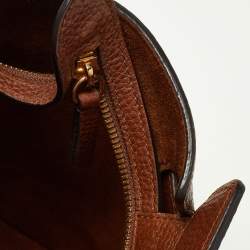 Pre Owned Mulberry Tan Grained Leather Small Zipped Bayswater Tote