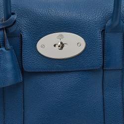 Pre Owned Mulberry Dark Blue Leather Bayswater Satchel