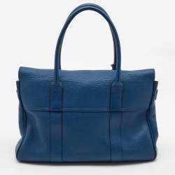 Pre Owned Mulberry Dark Blue Leather Bayswater Satchel