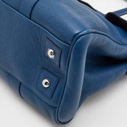 Pre Owned Mulberry Dark Blue Leather Bayswater Satchel
