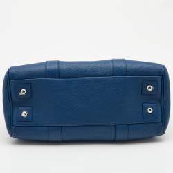 Pre Owned Mulberry Dark Blue Leather Bayswater Satchel