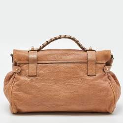 Pre Owned Mulberry Beige Leather Teddy Alexa Satchel