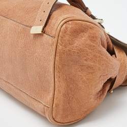 Pre Owned Mulberry Beige Leather Teddy Alexa Satchel
