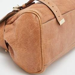 Pre Owned Mulberry Beige Leather Teddy Alexa Satchel